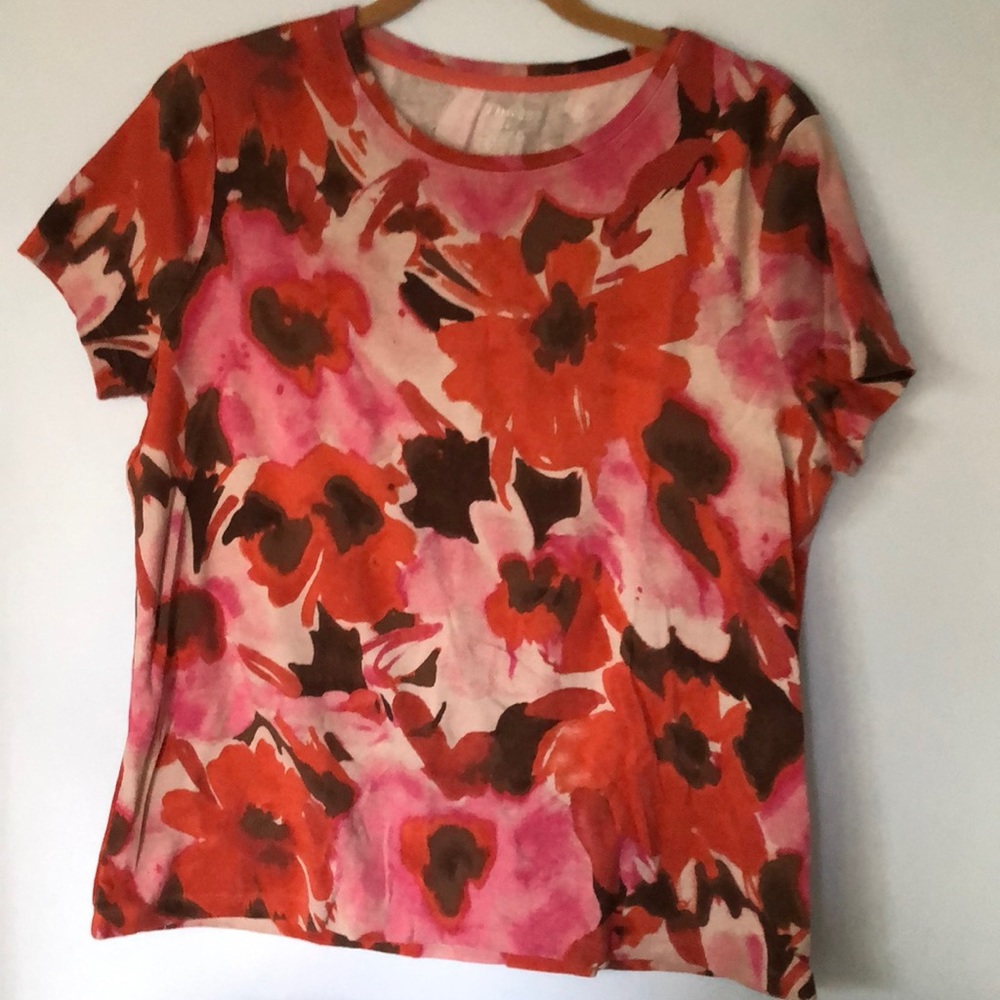 Woman’s shirt,XL,flowers, St. John’s bay